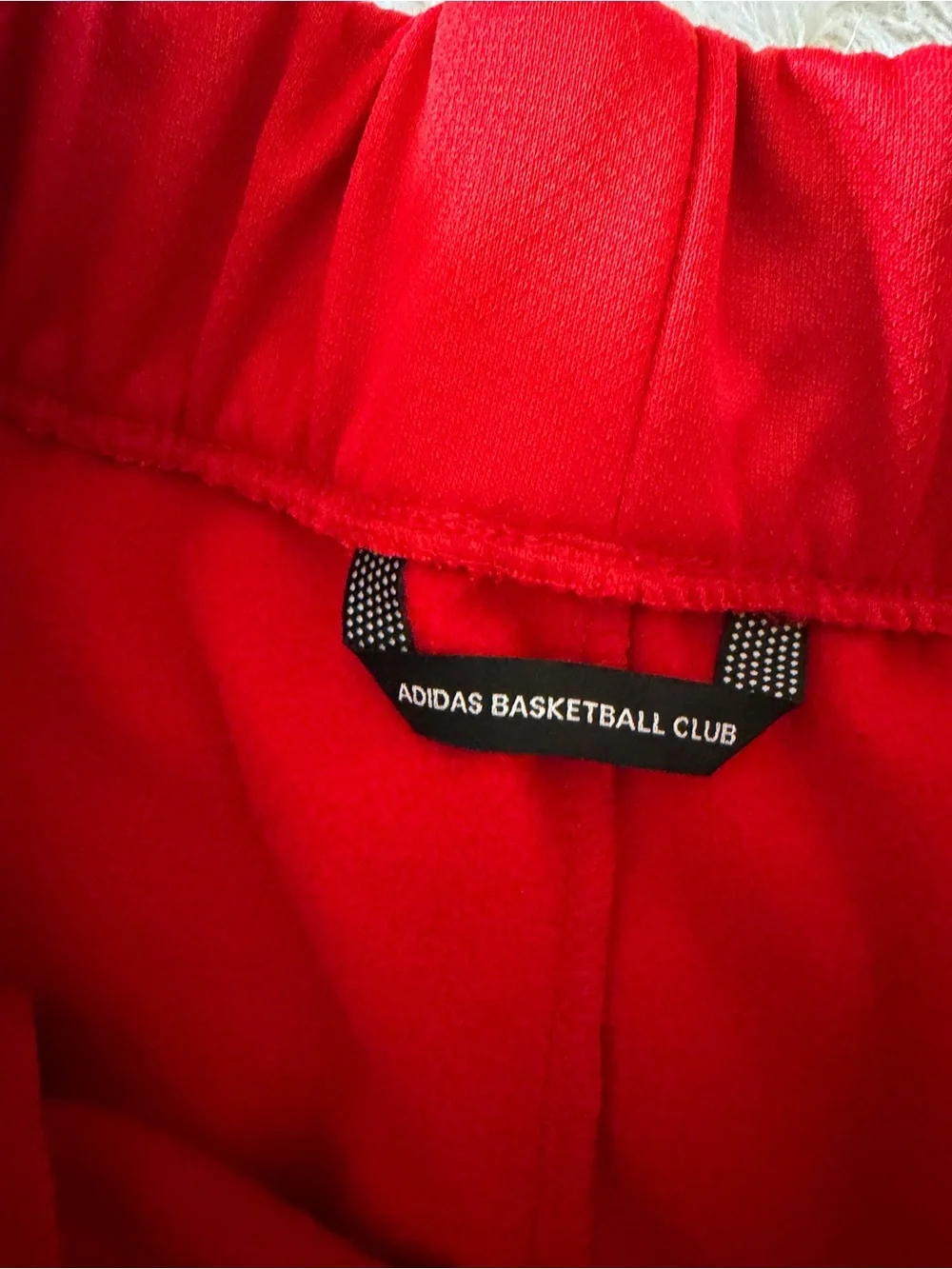 adidas Kids Red Joggers with Black Side Stripes